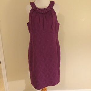 Just Taylor purple sheath dress beaded neckline 12